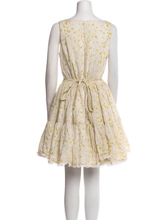 Red Valentino Floral Print Knee-Length Dress