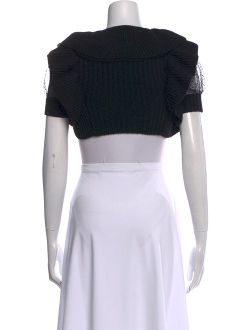 Red Valentino Wool Open Front Sweater