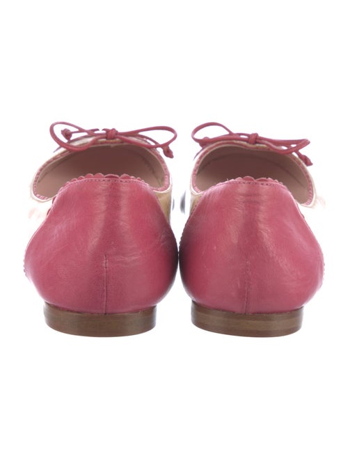Red Valentino Patent Leather Bow Accents Ballet Flats