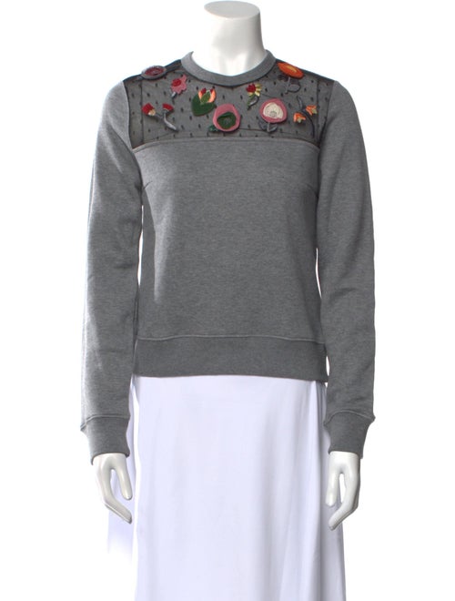 Red Valentino Crew Neck Long Sleeve Sweatshirt
