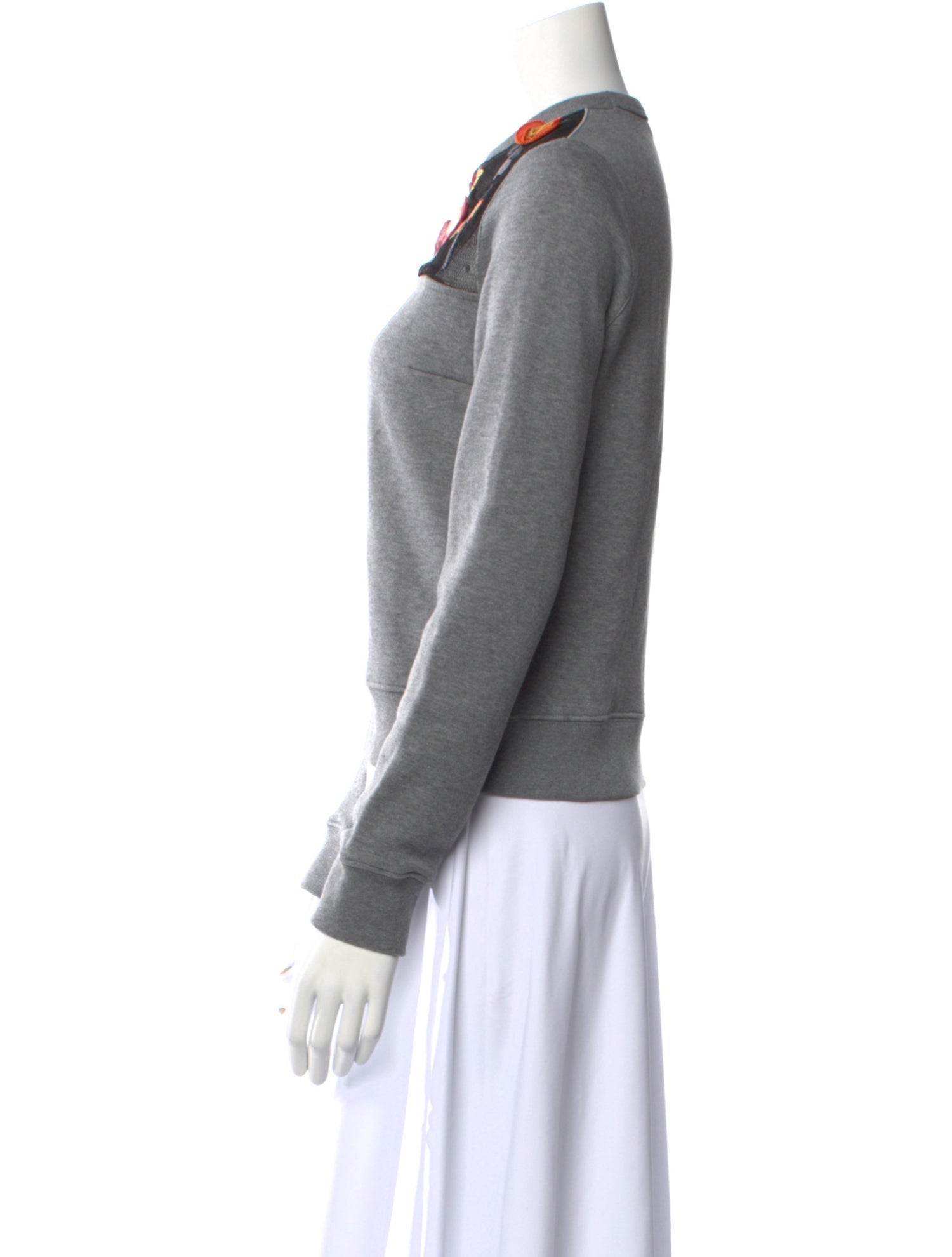 Red Valentino Crew Neck Long Sleeve Sweatshirt