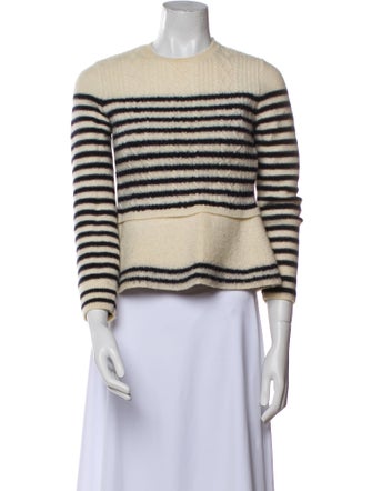 Red Valentino Virgin Wool Striped Sweater