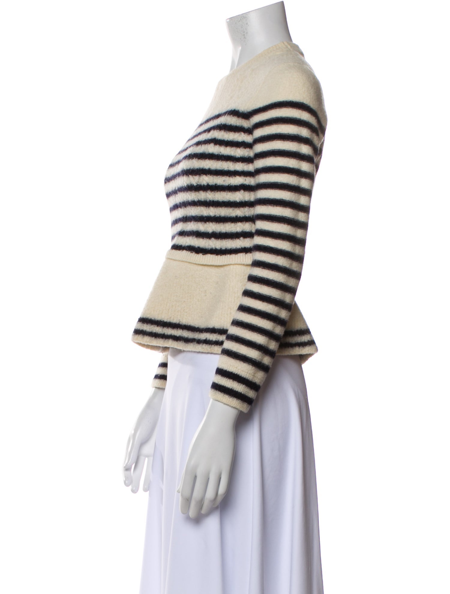 Red Valentino Virgin Wool Striped Sweater