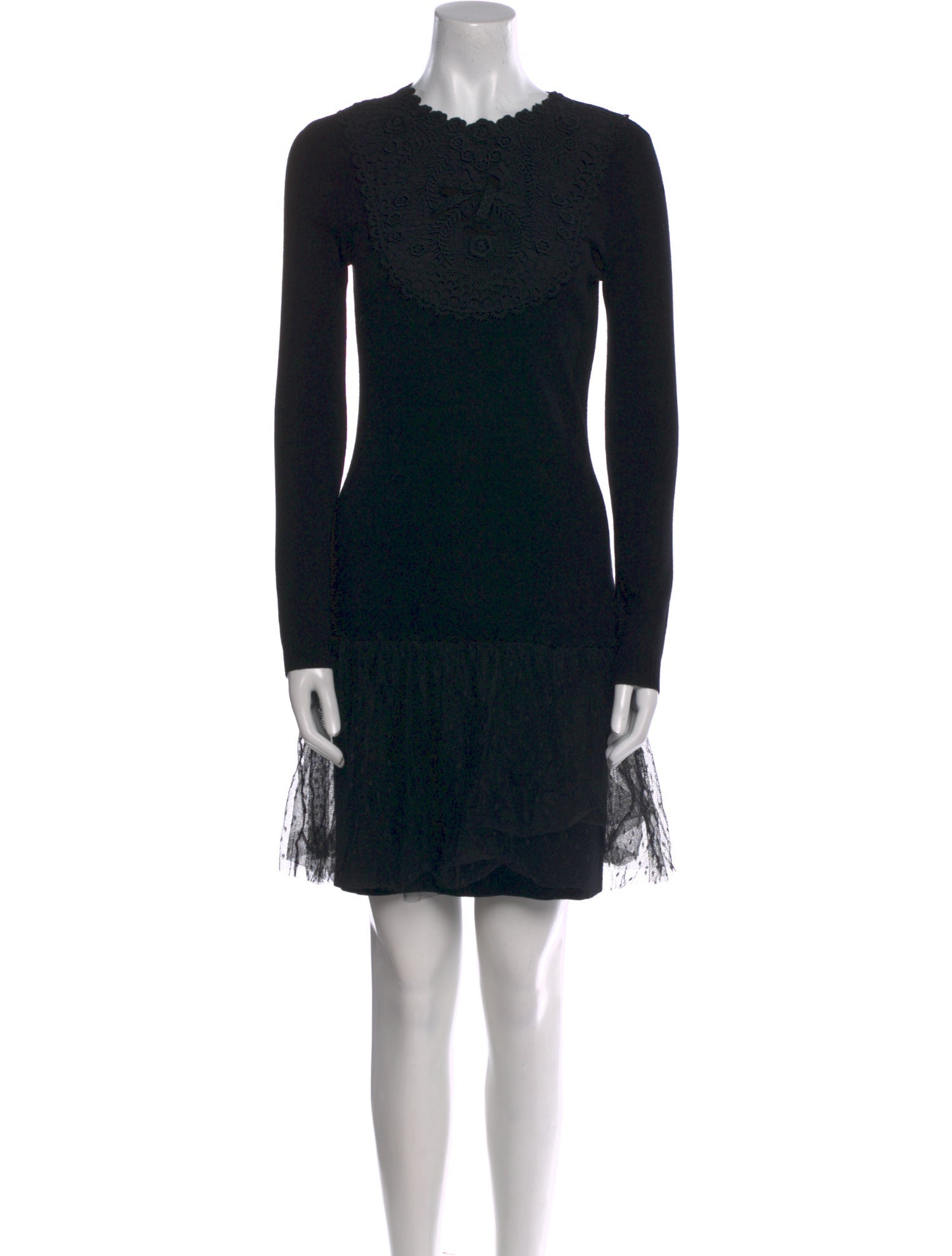 Red Valentino Crew Neck Mini Dress