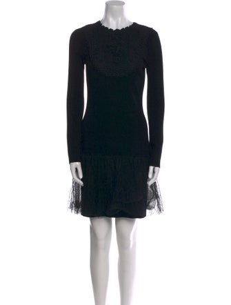 Red Valentino Crew Neck Mini Dress