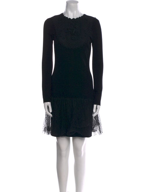 Red Valentino Crew Neck Mini Dress