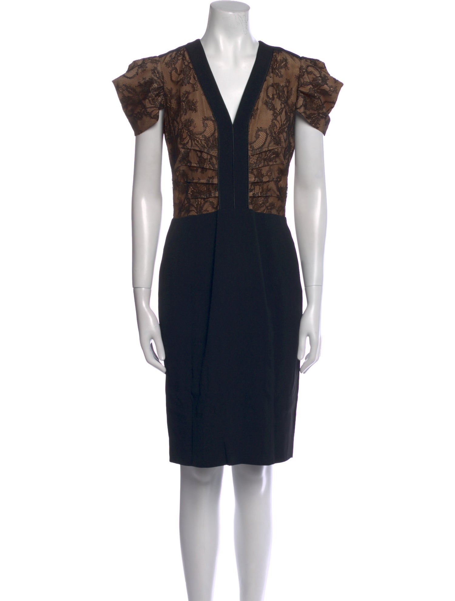 Red Valentino Lace Pattern Knee-Length Dress