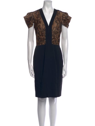 Red Valentino Lace Pattern Knee-Length Dress