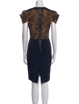 Red Valentino Lace Pattern Knee-Length Dress