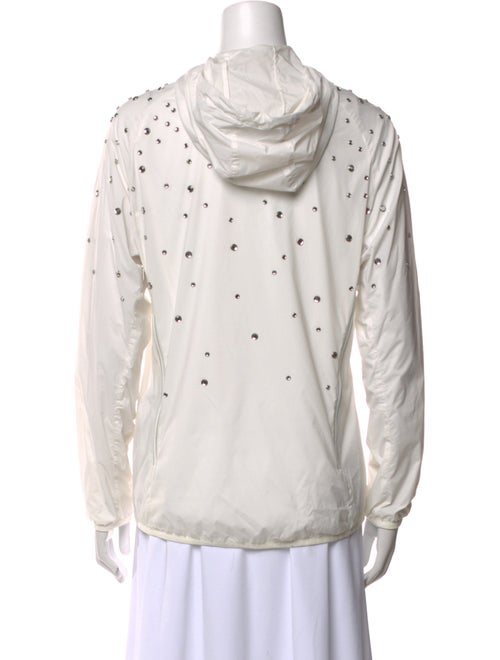 Red Valentino Mock Neck Long Sleeve Button-Up Top