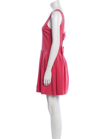 Red Valentino Scoop Neck Mini Dress