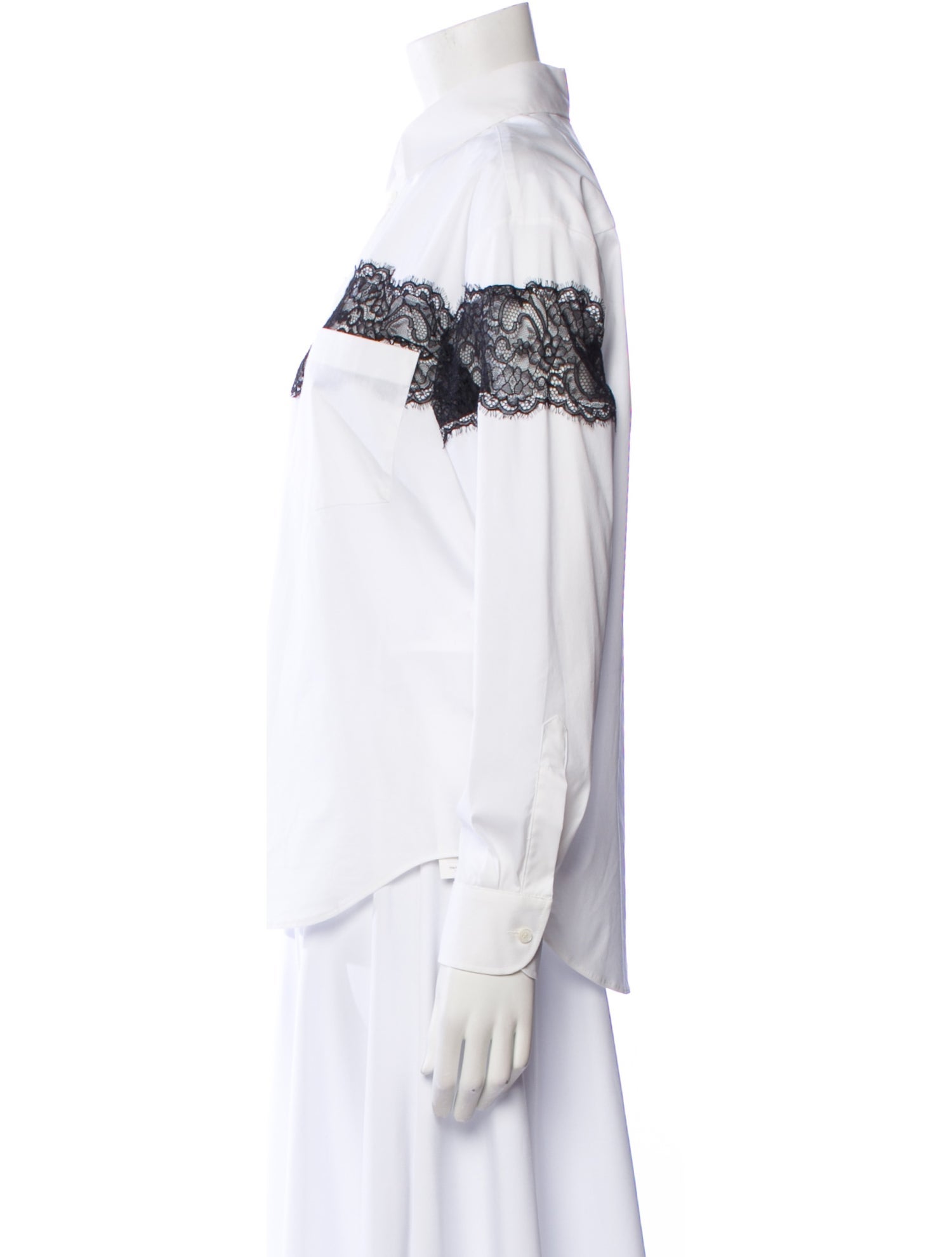 Red Valentino Long Sleeve Button-Up Top