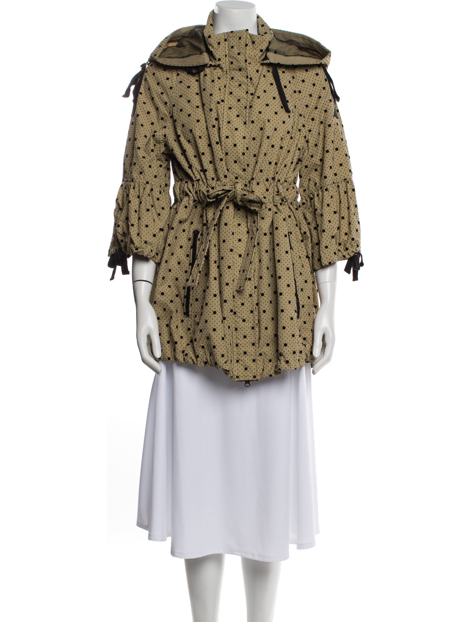 Red Valentino Nylon Faux Fur Coat w/ Tags