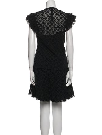 Red Valentino Lace Pattern Bow Accents Skirt Set