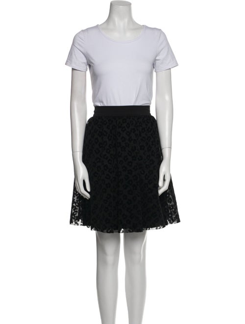 Red Valentino Lace Pattern Bow Accents Skirt Set