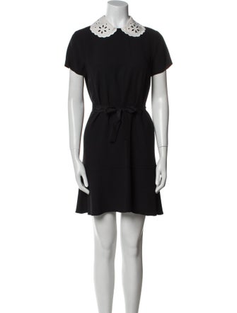 Red Valentino Mock Neck Mini Dress