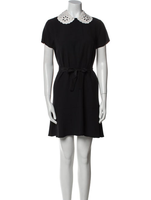 Red Valentino Mock Neck Mini Dress