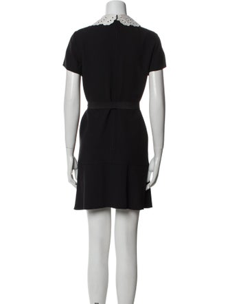 Red Valentino Mock Neck Mini Dress