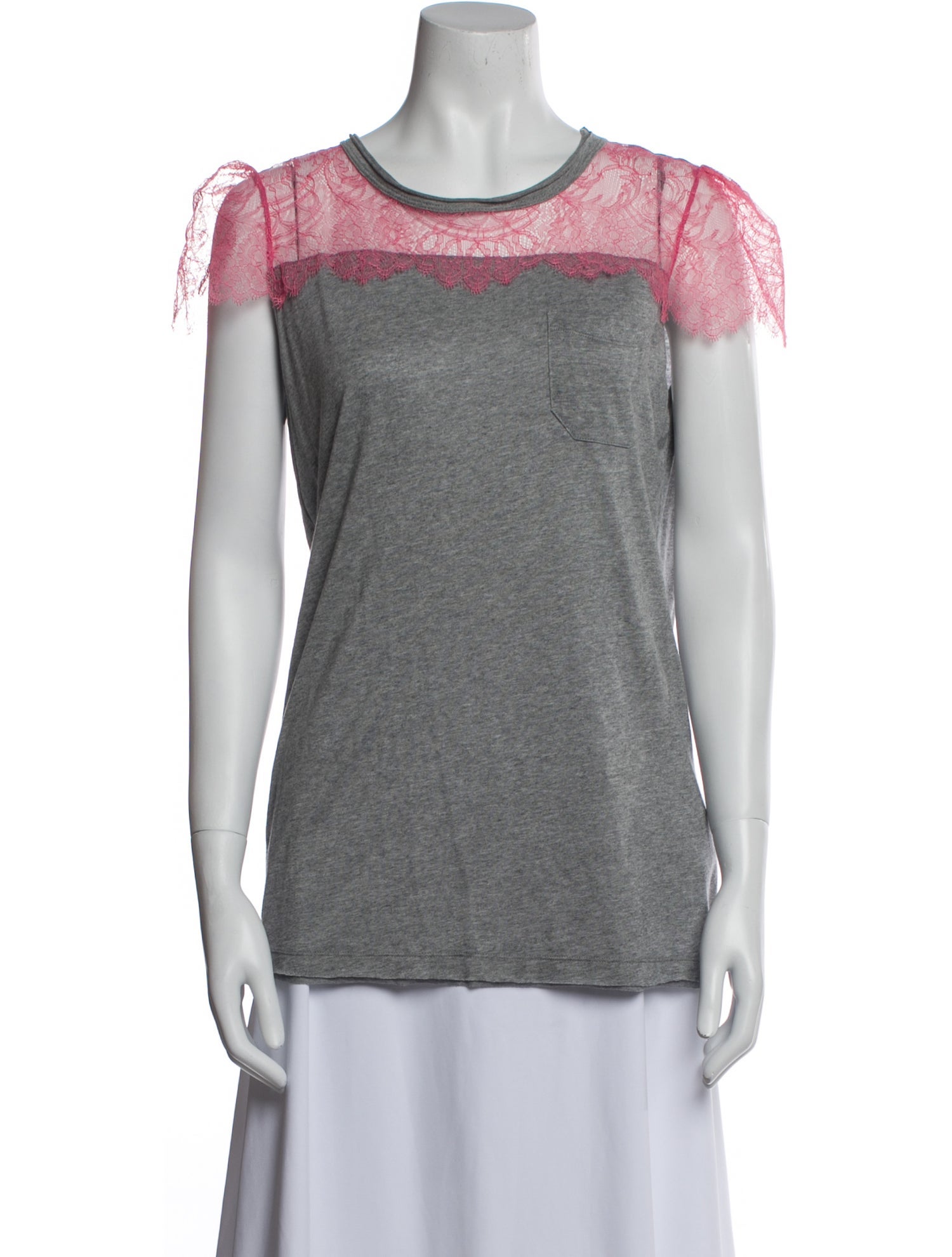 Red Valentino Scoop Neck Short Sleeve T-Shirt