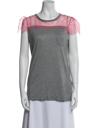 Red Valentino Scoop Neck Short Sleeve T-Shirt