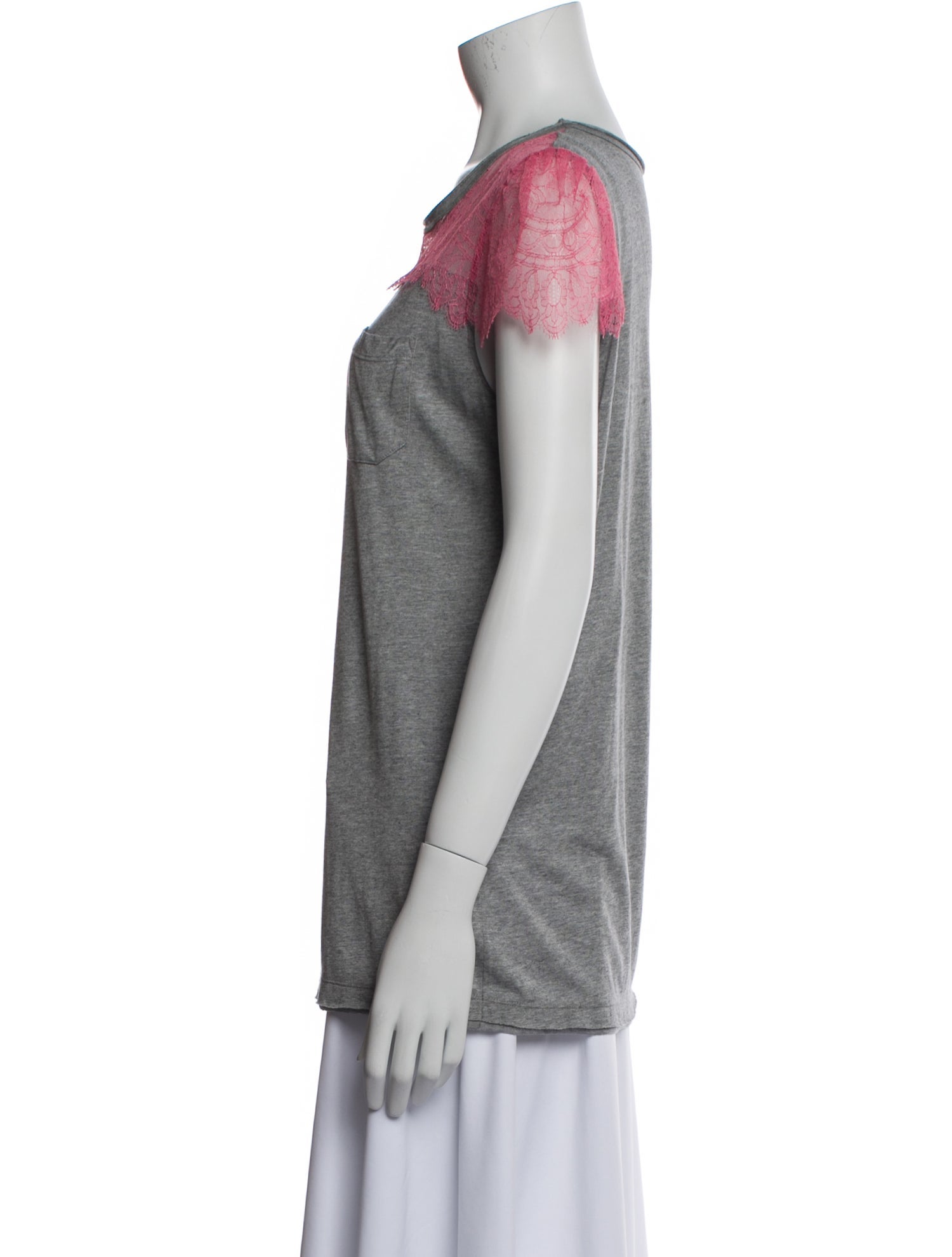 Red Valentino Scoop Neck Short Sleeve T-Shirt