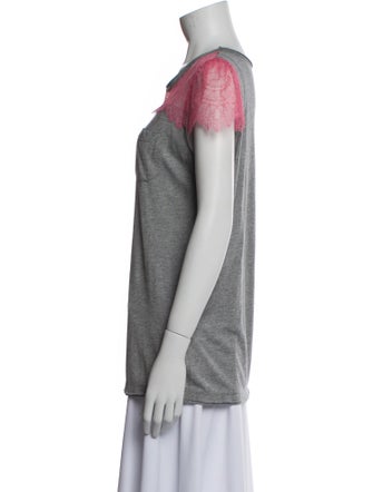 Red Valentino Scoop Neck Short Sleeve T-Shirt