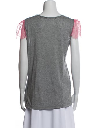 Red Valentino Scoop Neck Short Sleeve T-Shirt