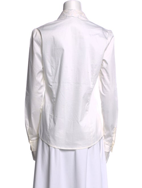 Red Valentino Long Sleeve Button-Up Top