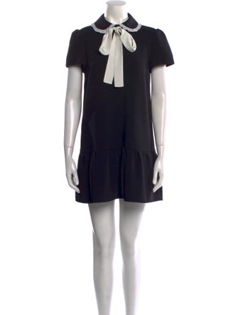 Red Valentino Mock Neck Mini Dress