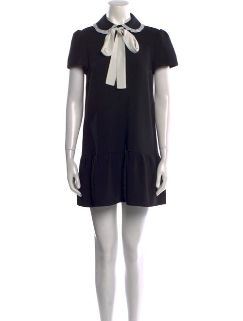 Red Valentino Mock Neck Mini Dress