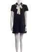 Red Valentino Mock Neck Mini Dress