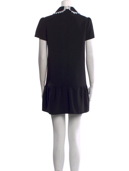 Red Valentino Mock Neck Mini Dress