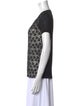 Red Valentino Lace Pattern Scoop Neck T-Shirt