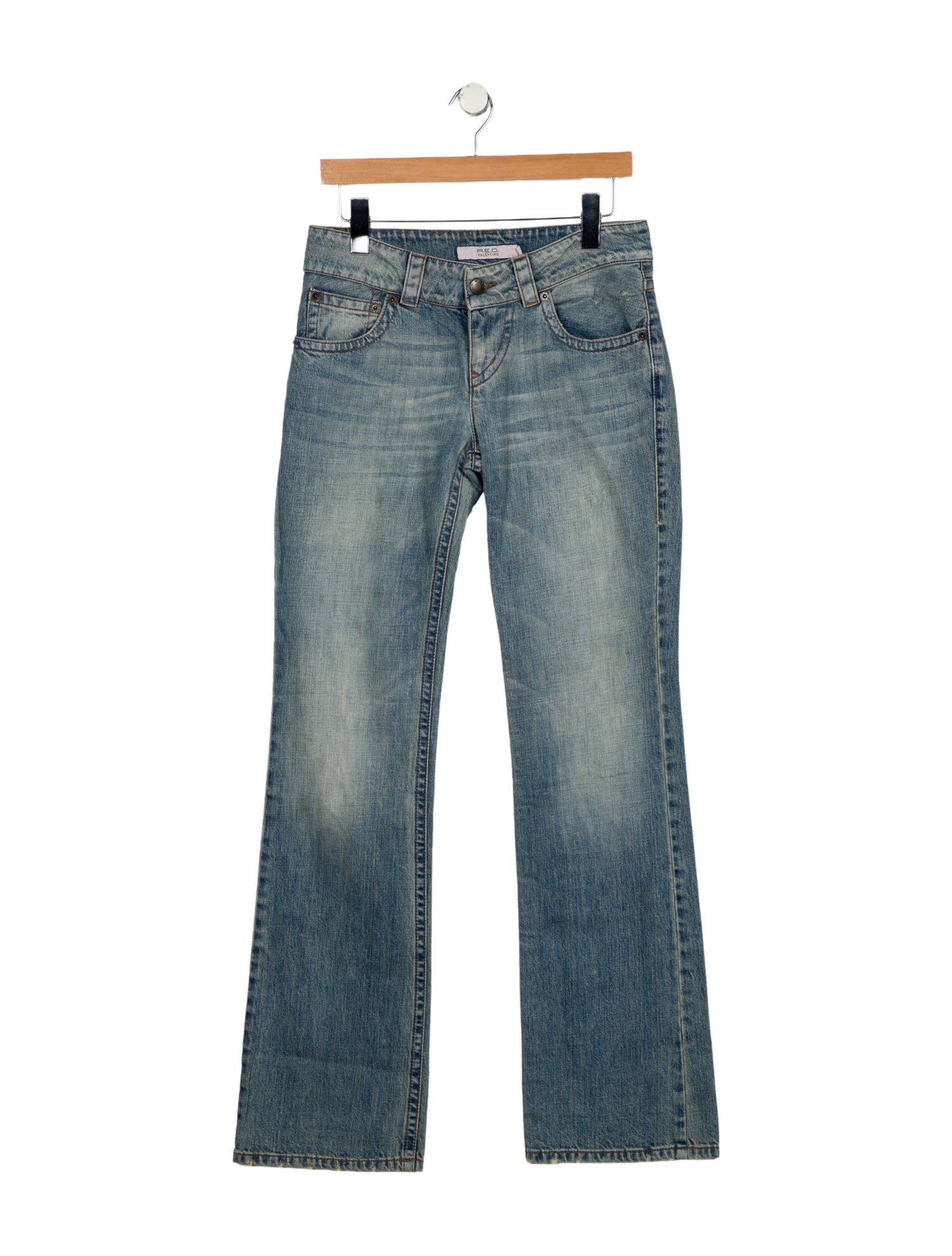 Red Valentino Mid-Rise Wide Leg Jeans