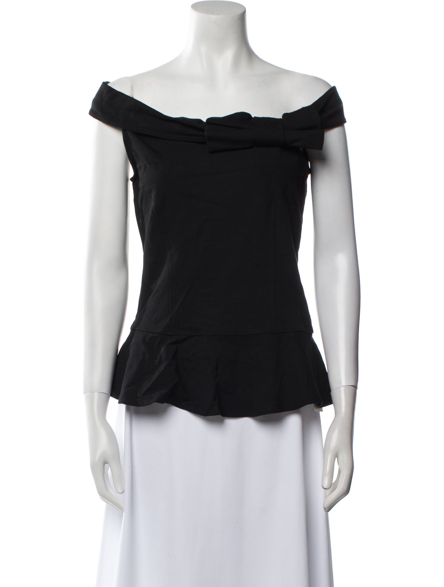 Red Valentino Bateau Neckline Sleeveless Top