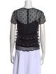 Red Valentino Lace Pattern Crew Neck Top