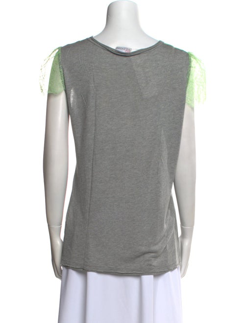 Red Valentino Scoop Neck Short Sleeve T-Shirt