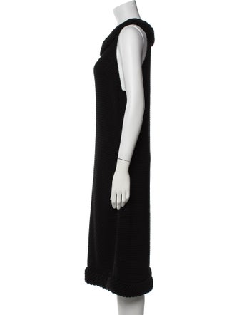 Red Valentino Cowl Neck Midi Length Dress