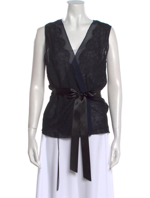 Red Valentino V-Neck Sleeveless Top