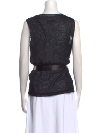 Red Valentino V-Neck Sleeveless Top