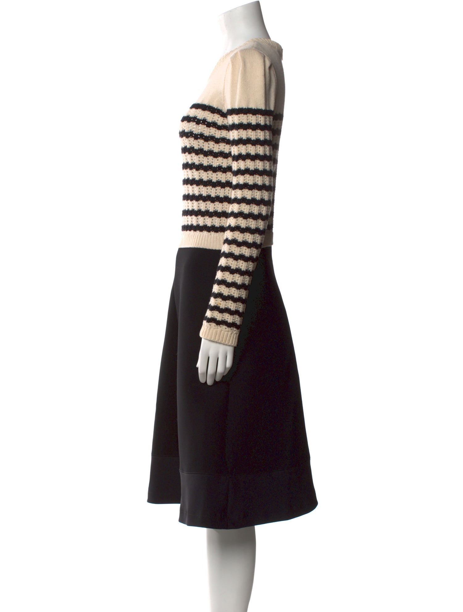 Red Valentino Striped Midi Length Dress
