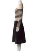 Red Valentino Striped Midi Length Dress