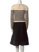 Red Valentino Striped Midi Length Dress