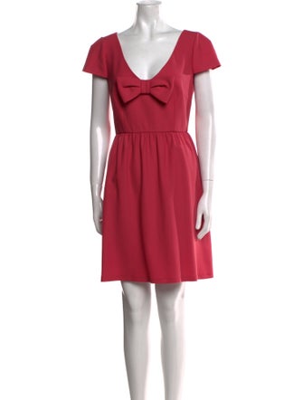 Red Valentino V-Neck Mini Dress