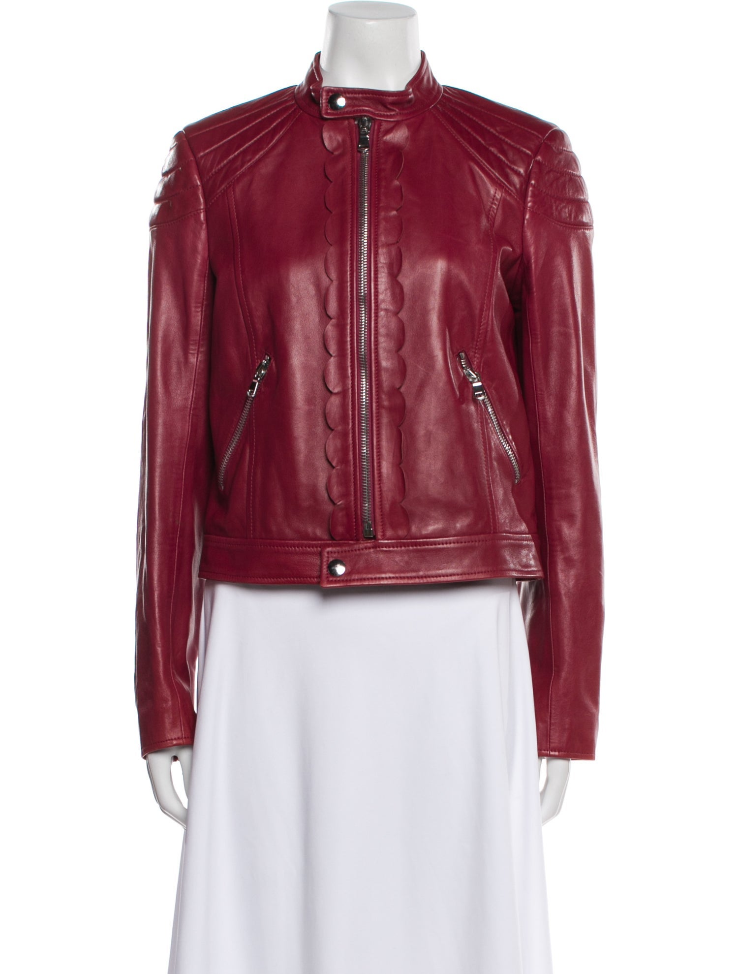 Red Valentino Lambskin Biker Jacket