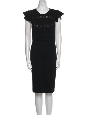 Red Valentino Crew Neck Knee-Length Dress