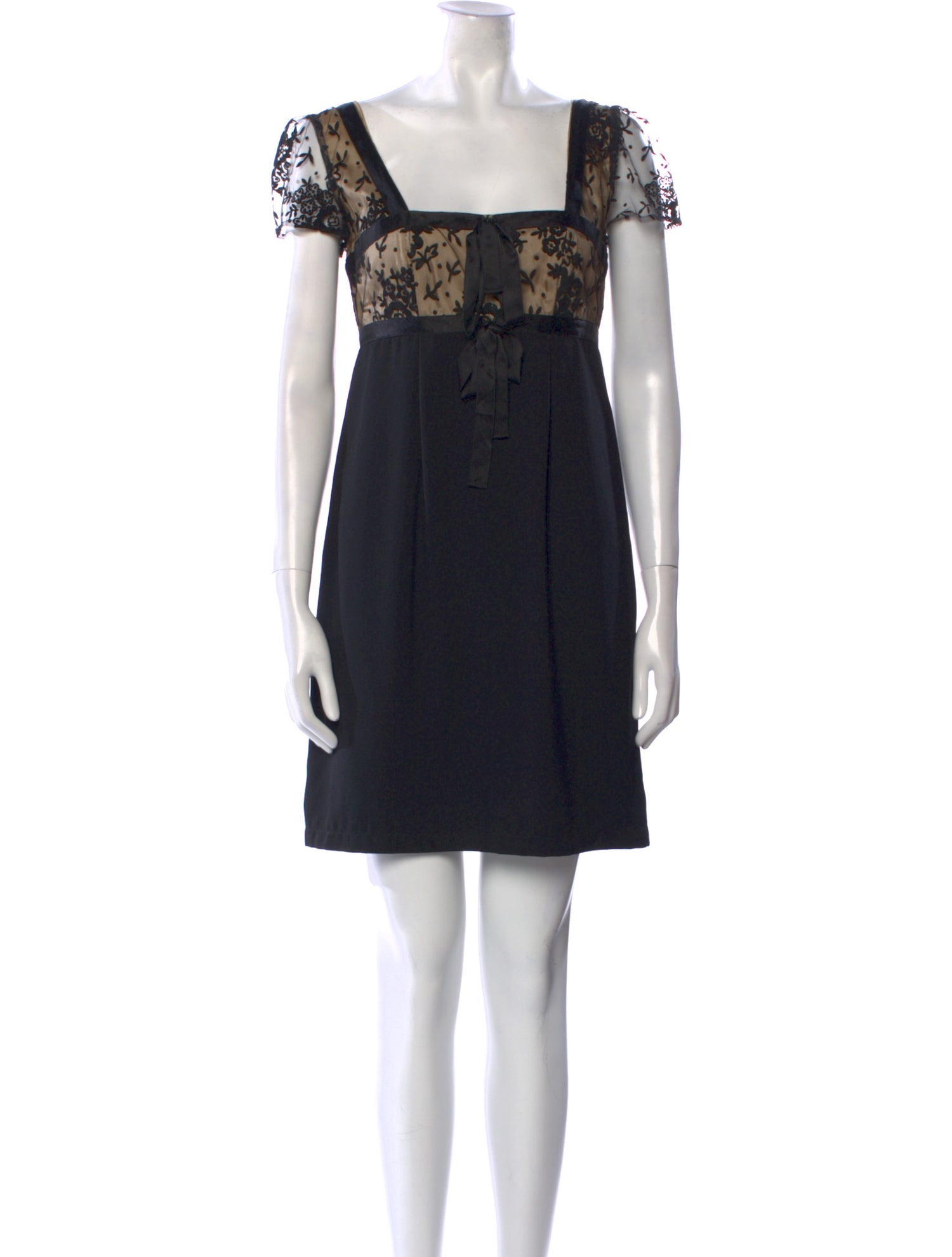 Red Valentino Square Neckline Mini Dress