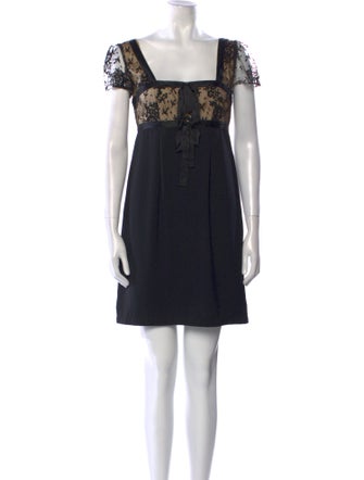 Red Valentino Square Neckline Mini Dress