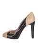 Red Valentino Patent Leather Colorblock Pattern Pumps