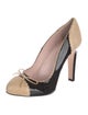 Red Valentino Patent Leather Colorblock Pattern Pumps